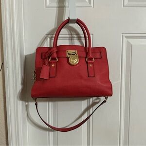 Elegant Red Michael Kors Handbag